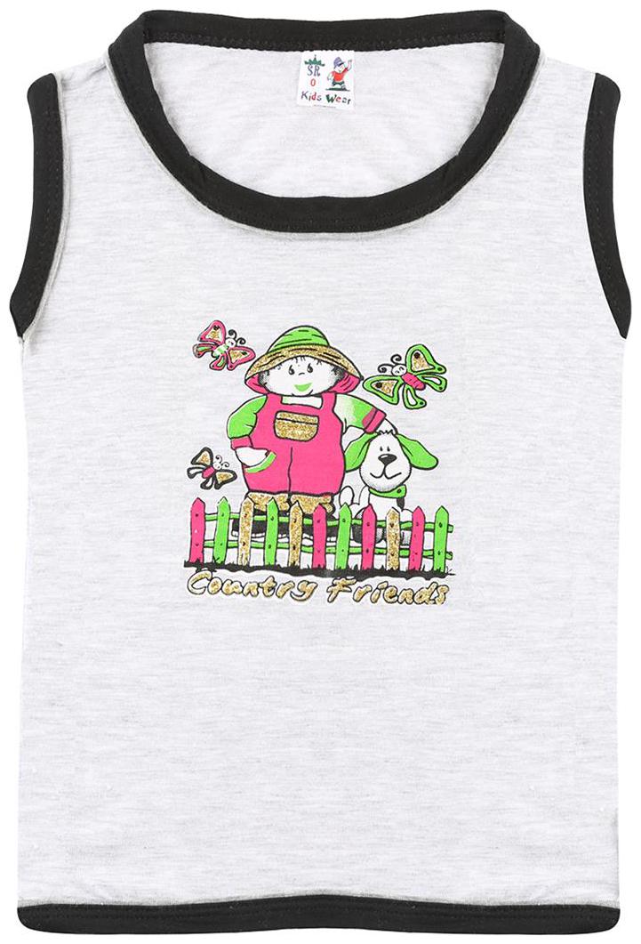 

S R Kids Cotton Solid T shirt for Baby Boy - Grey