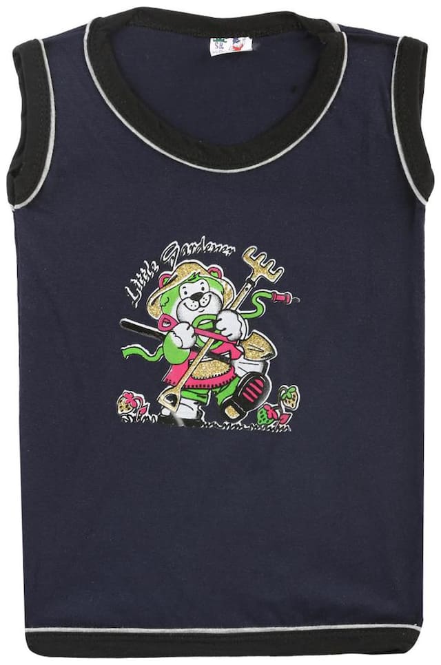 S R Kids Cotton Solid T shirt for Baby Boy - White