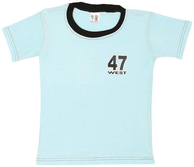 S R Kids Boy Cotton Solid T-shirt - Blue