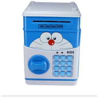 Saamarth Impex Piggy Bank Mini Atm Money Box Safety Electronic Password Coins Cash Deposit Blue Color Machine for Children SI-4608
