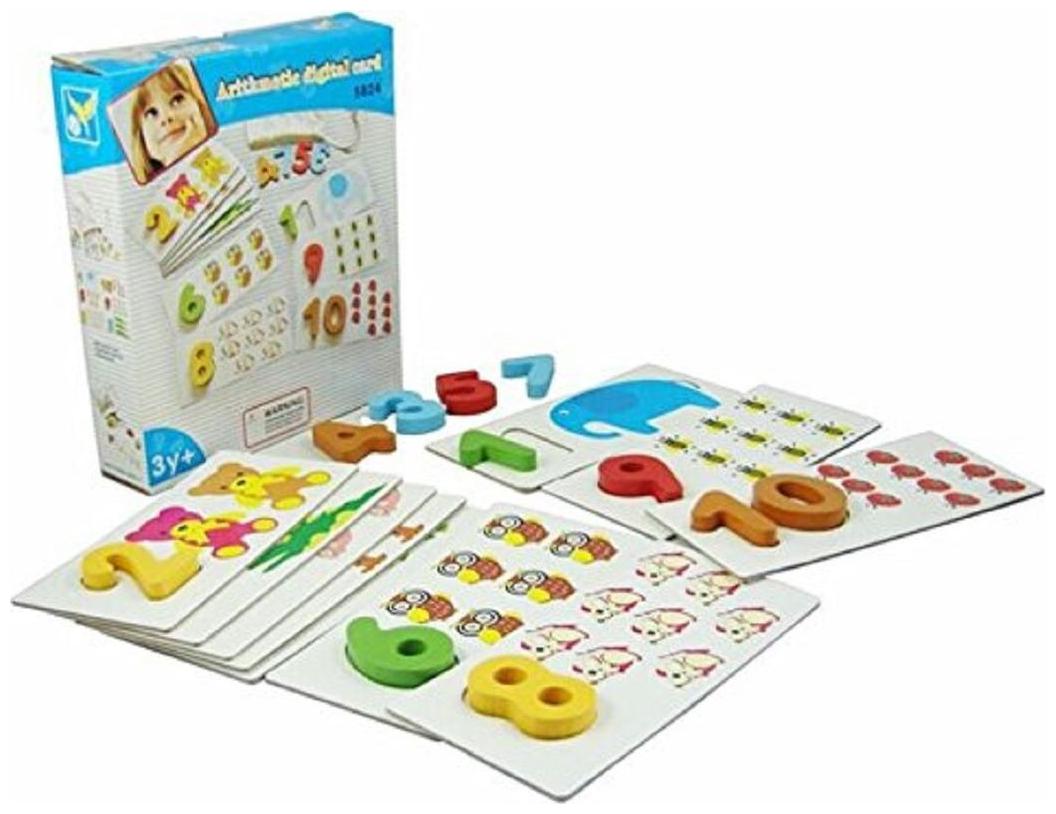 

Sanyal Arithmetic Digital Card Pairing Number And Animal Puzzle Digital Wooden Card Game Fun Game for Kids to Learn and Play Together