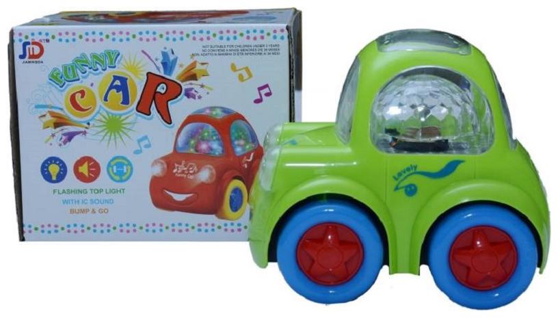 

Sanyal Awesome Funny Flashing Lighting With Sound Bump Go Toy Car ( Multicolor) - 1 pcs Set