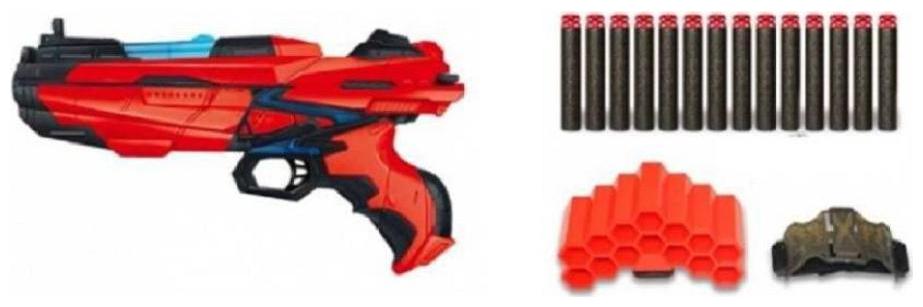 

Sanyal High Speed Big Manual Soft Bullet Gun For Kids 14 Soft Bullets Included (Multicolored)