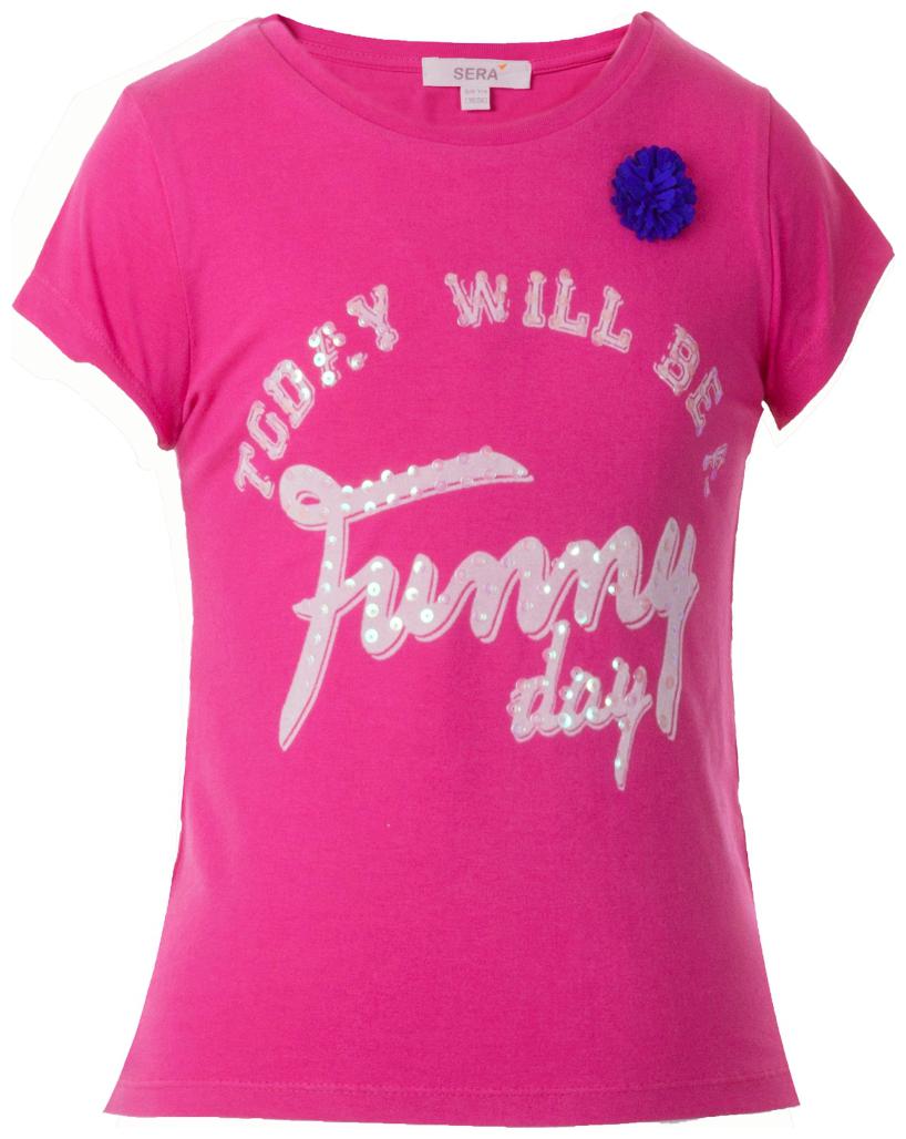 

Sera Girl Cotton Solid T shirt - Blue