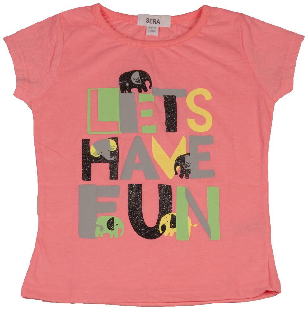 

Sera Pink Cotton T-Shirt (Size- 3-4 Years)