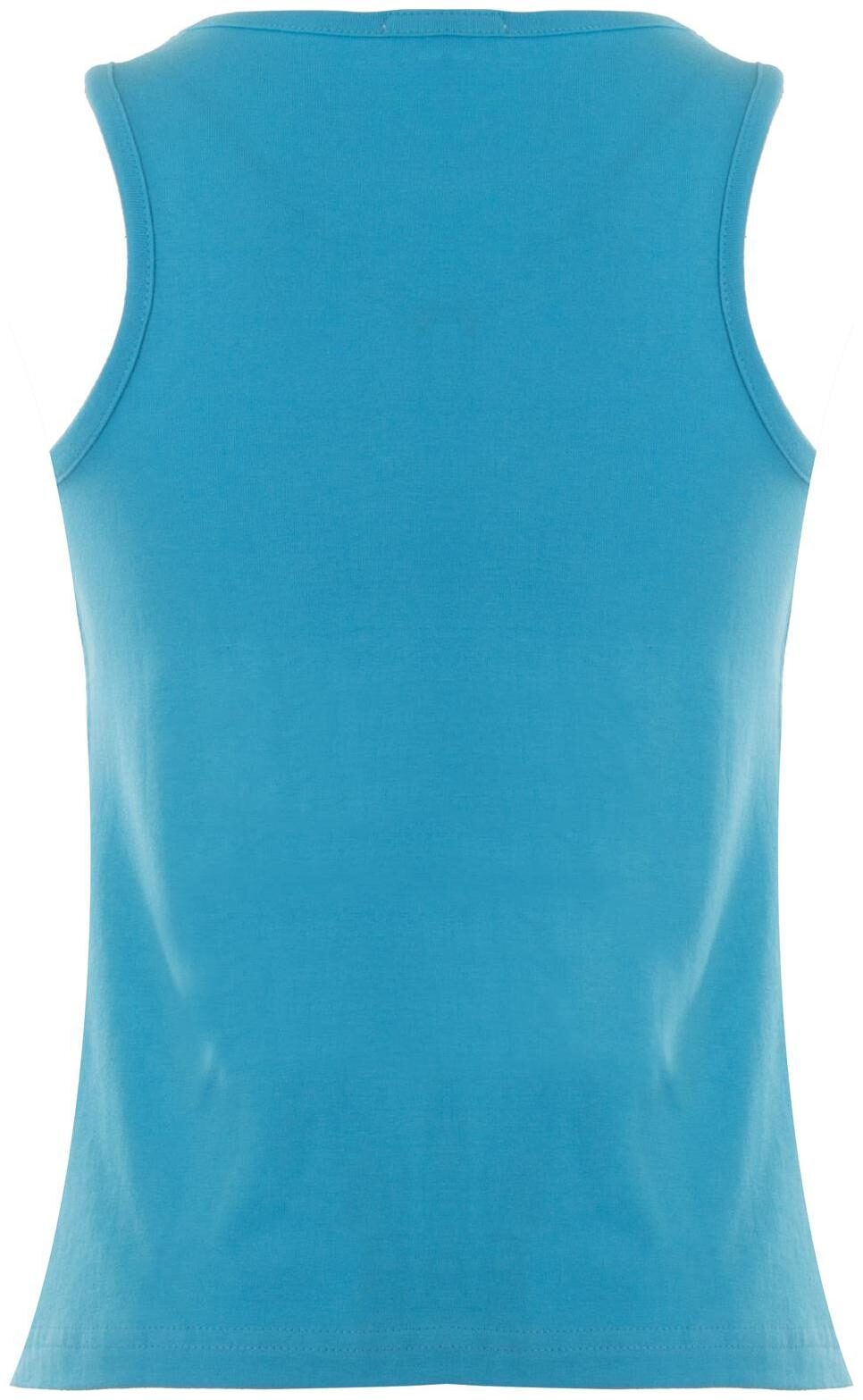 

Sera Premium Turq Sleeveless Swing Tee