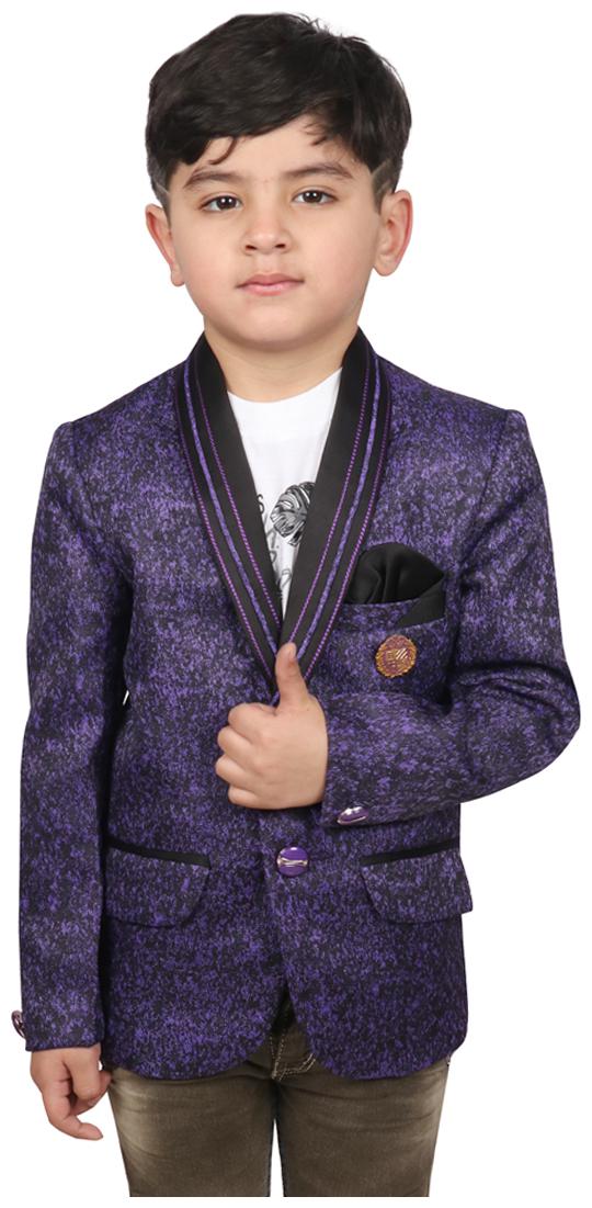 

SG YUVRAJ Boy Polyester Printed Ethnic jacket - Purple