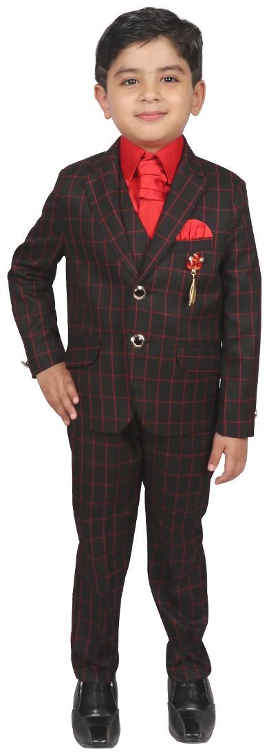 

SG YUVRAJ Coat Pant set For Boys (Black) (Black)