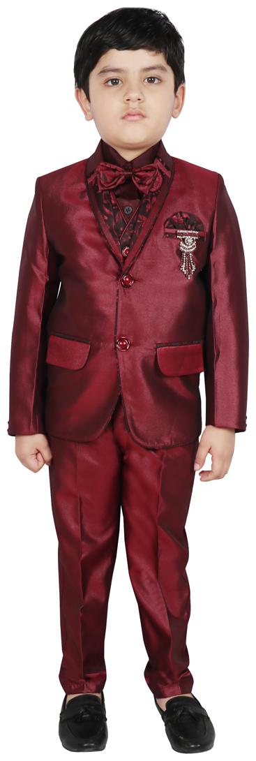 

SG YUVRAJ Coat Pent For Boys Maroon