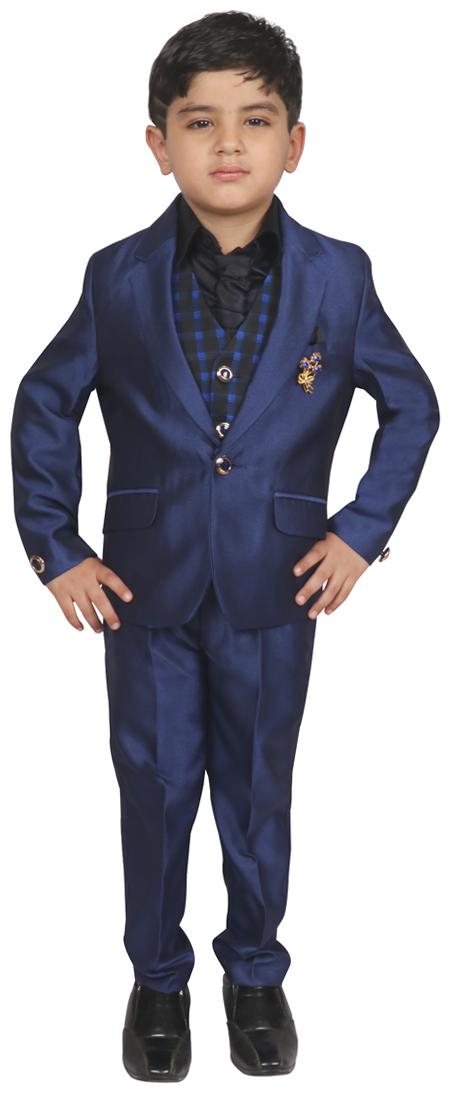 

SG YUVRAJ Coat Pant set For Boys (Blue) (Blue)