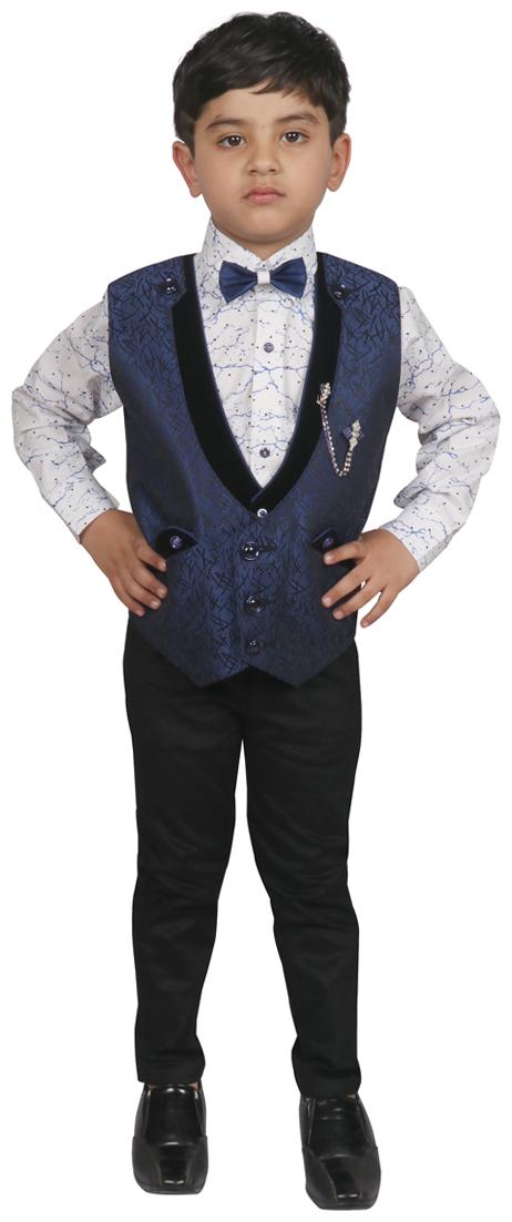 

SG YUVRAJ Polyester Solid Top Bottom Set - Blue