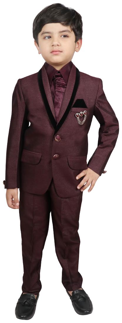 

SG YUVRAJ Coat Pent set For Boys (Maroon)