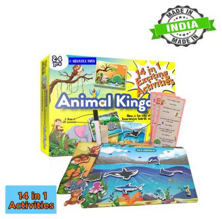 

Shanaya DIY 14 In 1 Animal Kingdom Fun Interactive Learning Toy For Kids Boys Girls