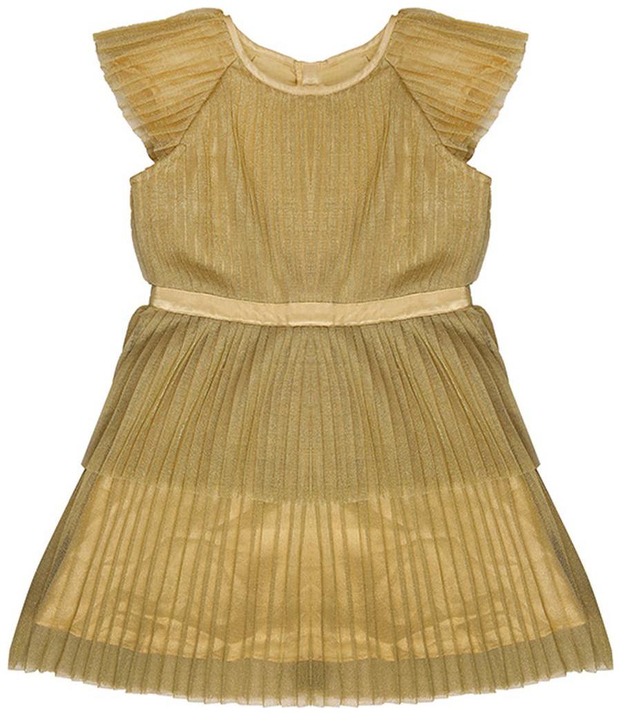 

Shishu Baby Girl s Golden Fancy Shining Frock