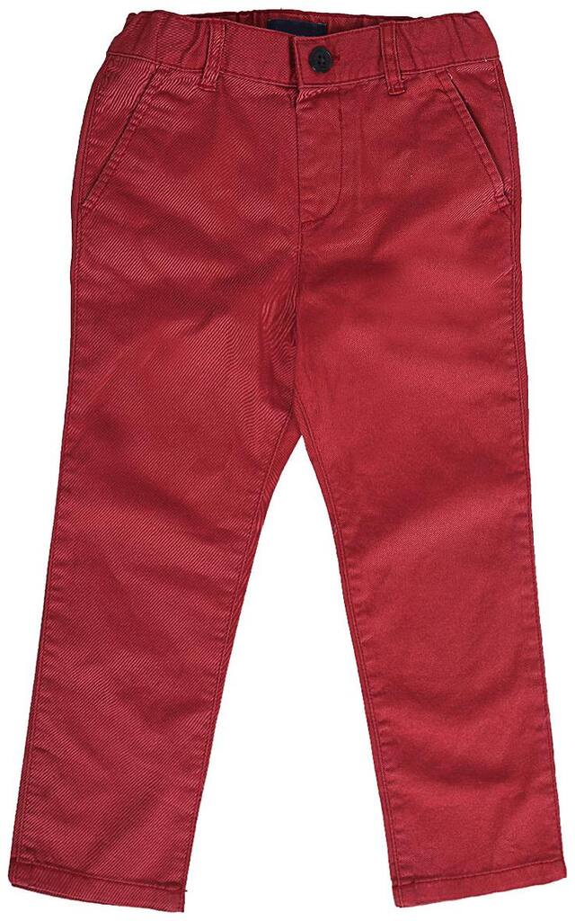 Shishu Girl's Brick Red Strechable Cotton Denim Jeans