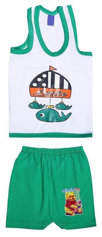 

Shishu Cotton Printed Top Bottom Set - Green