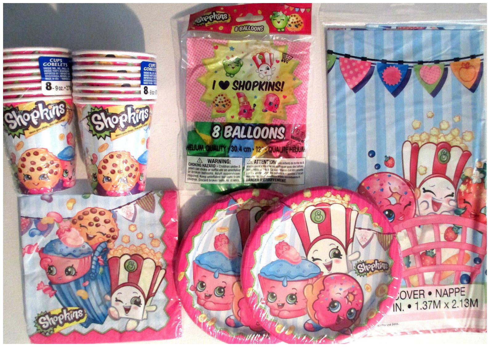 

SHOPKINS Birthday Party Supply Pack Kit for 16 w Balloons