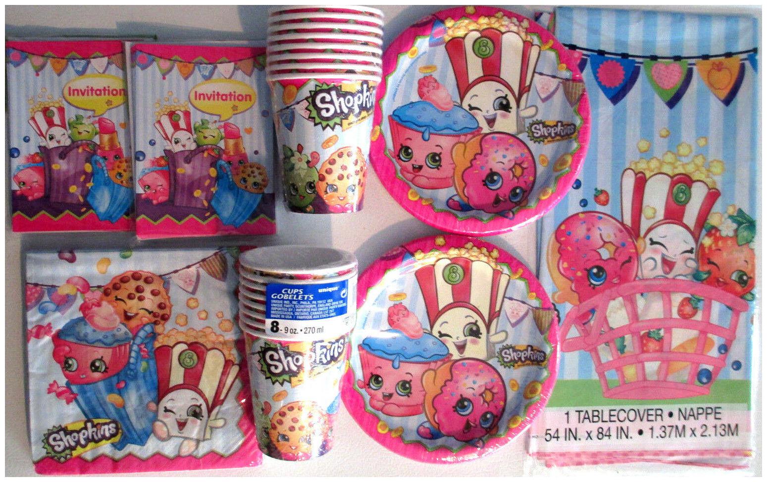 

SHOPKINS Birthday Party Supply Pack Kit for 16 w Invitations
