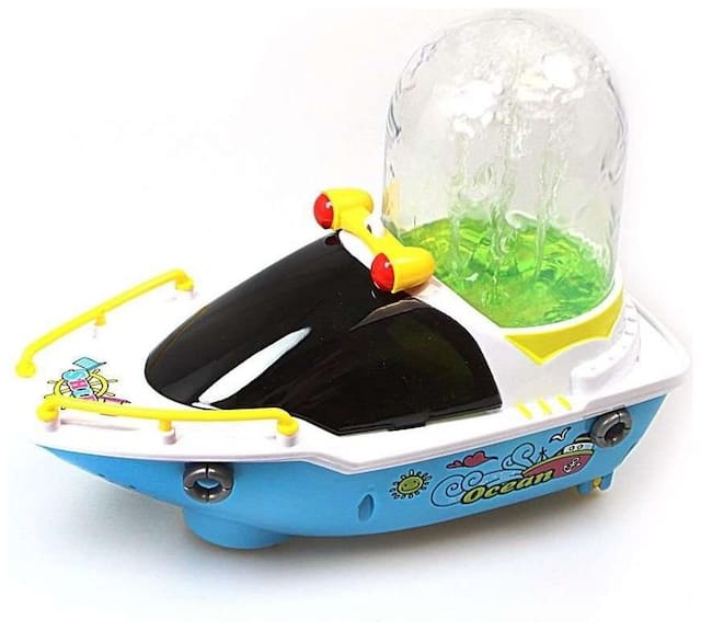 ShopMeFast Bump-N-Go Happy Fountain Boats With Light & Sound Toys For Kids