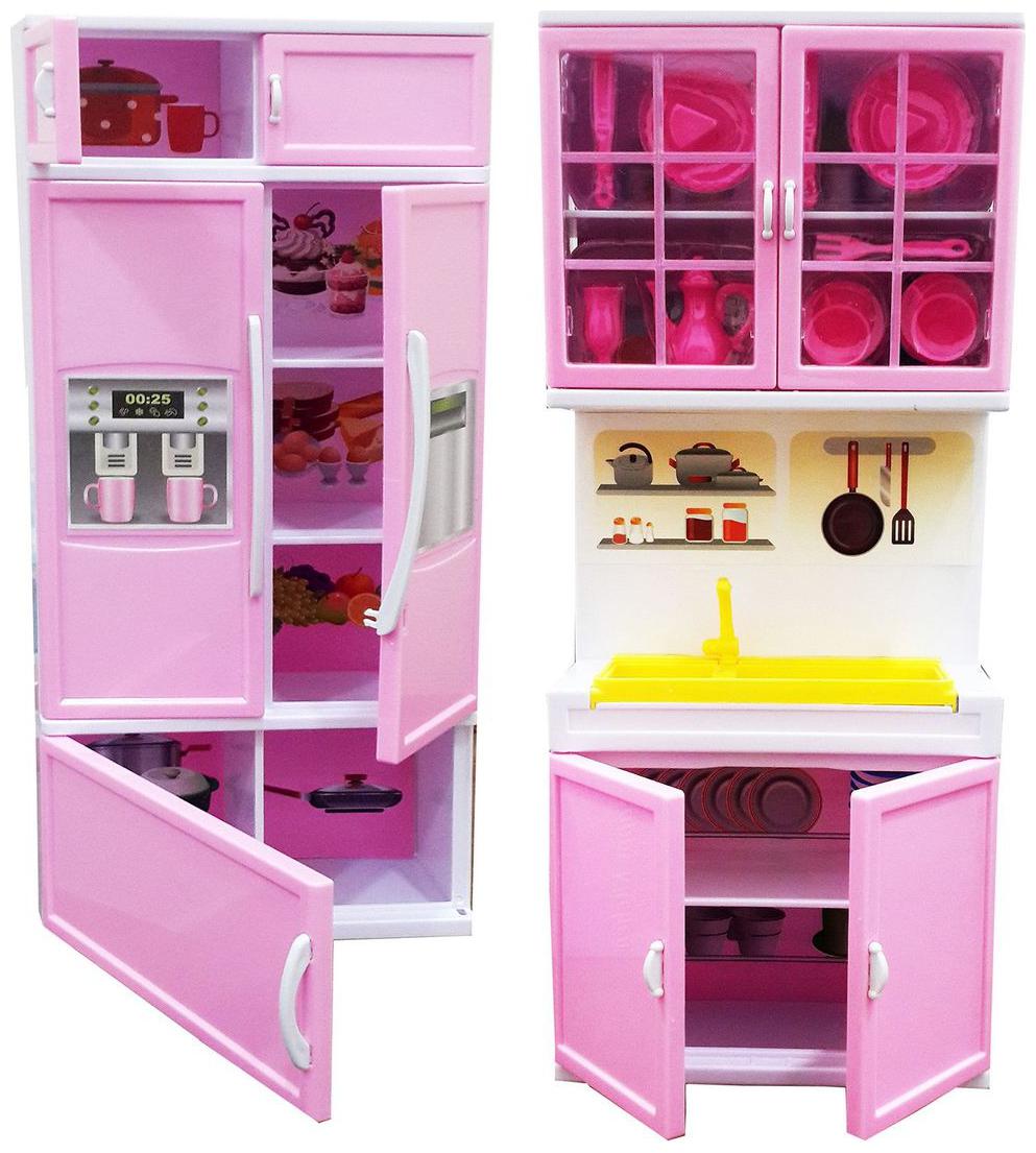 

ShopMeFast Modern Kitchen Set with 2 Compartments Toy For Kids - Lights And Music