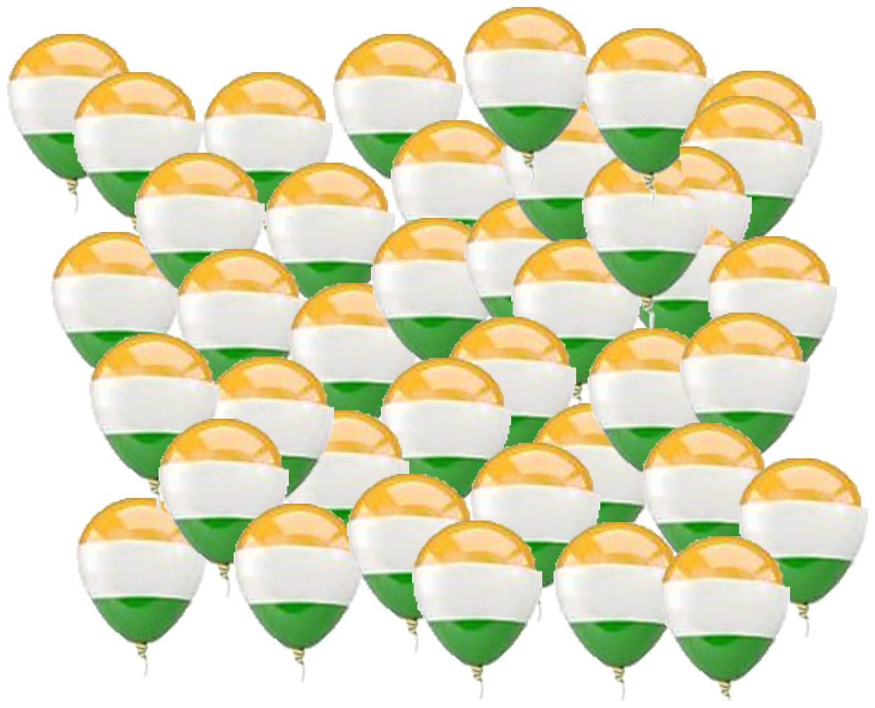 

SHREE SHREEMAN Republic Day Celebration 100 Tricolor Balloons for School Collage Govt Offices Shop Mall Decoratoon