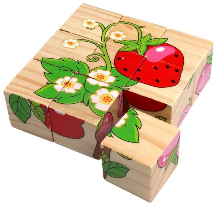 

SHRIBOSSJI Wooden Fruit Puzzle With 6 Design (9 Wooden Block) - PREMIUM QUALITY