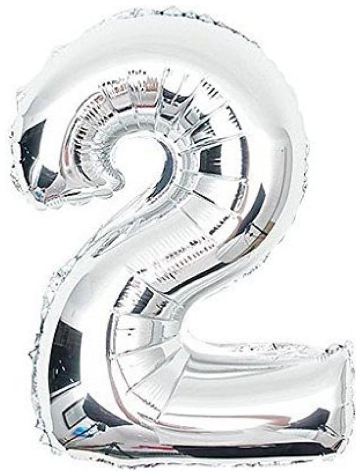 

Silver Foil Balloon Number 2