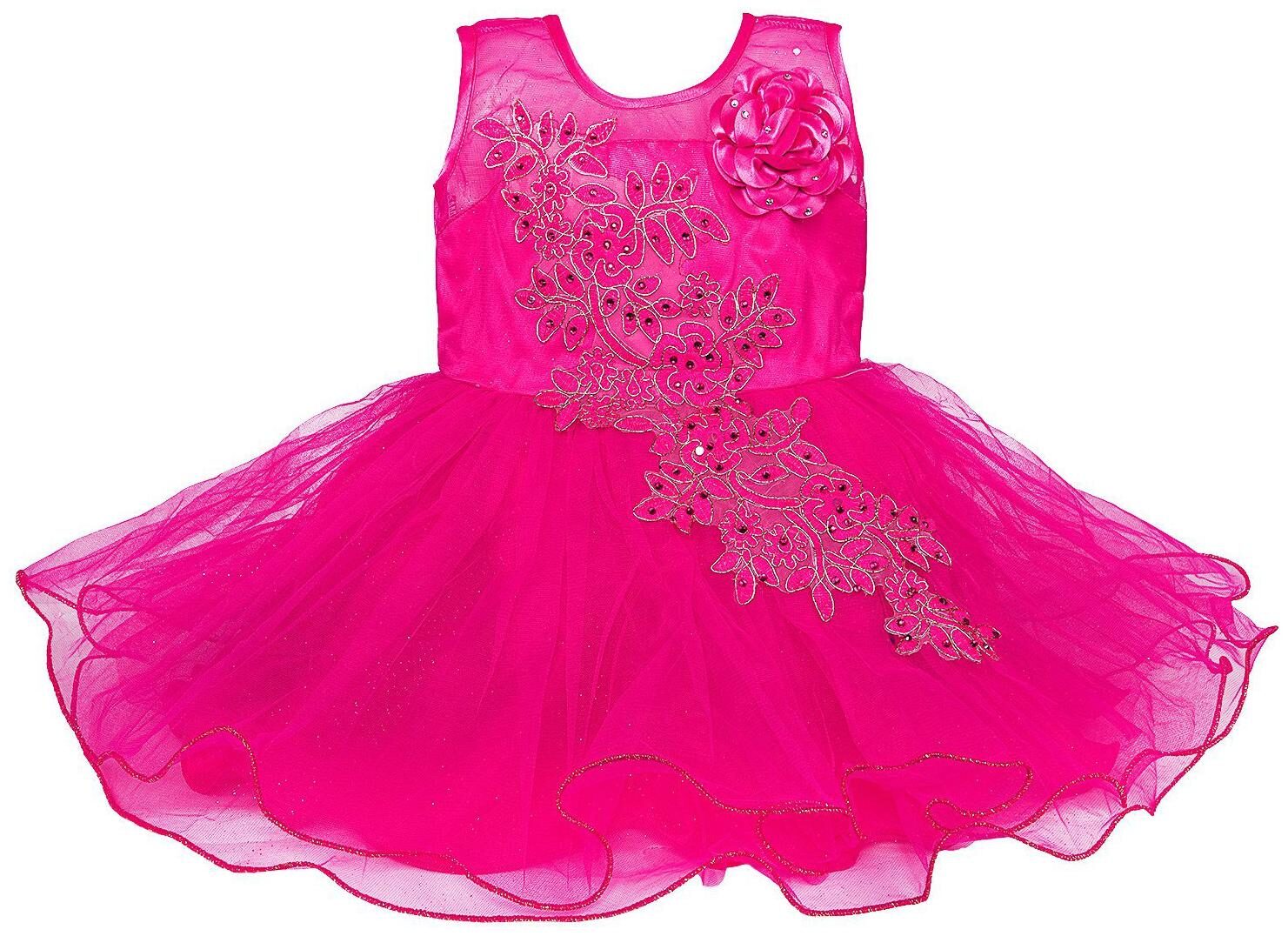 

Silver Kraft Pink Net Sleeveless Knee Length Princess Frock ( Pack of 1 )