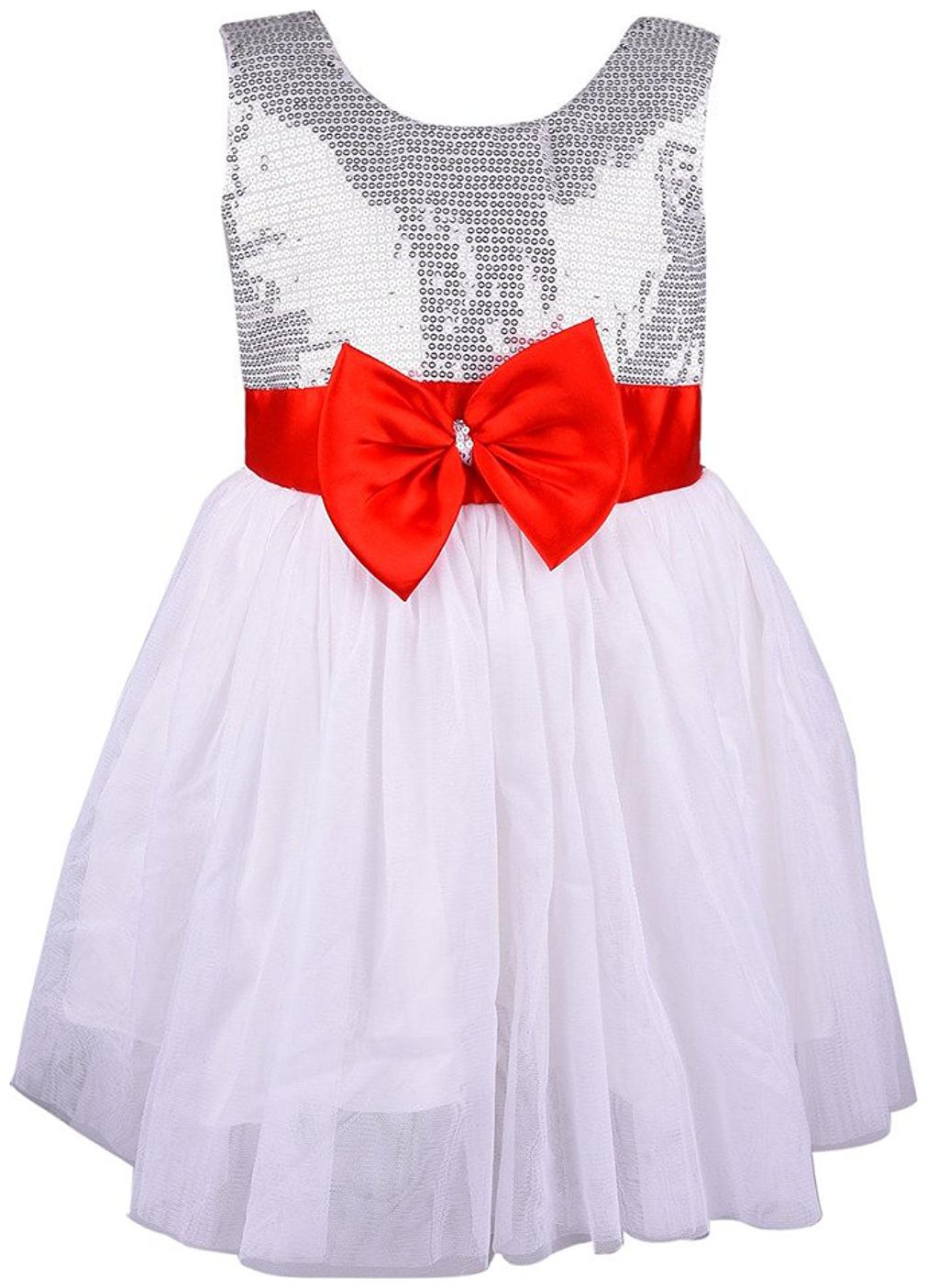 

Silver Kraft White Net Sleeveless Knee Length Princess Frock ( Pack of 1 )