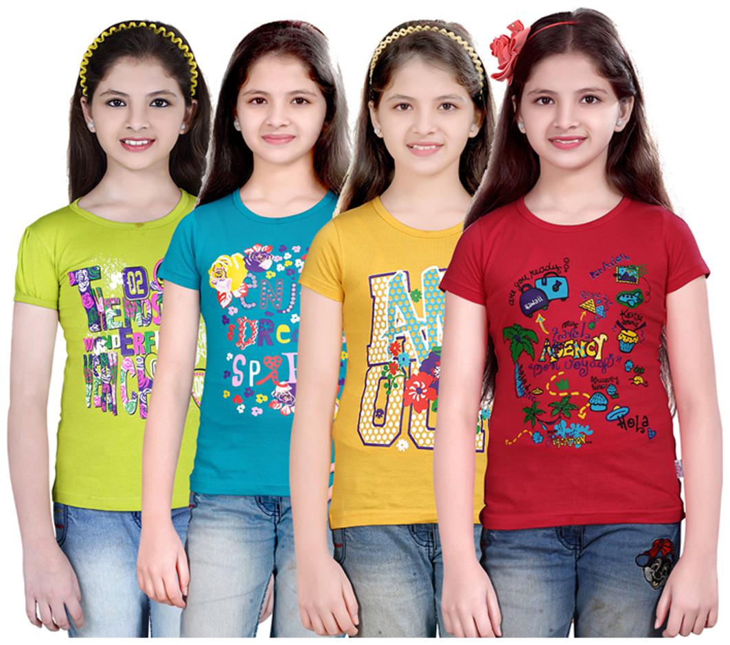 

Sinimini Casual Printed Girls Top