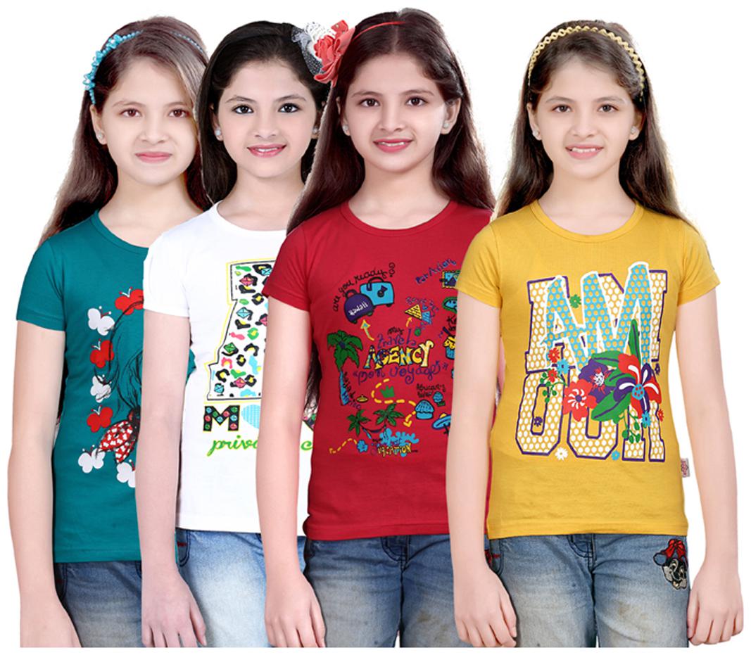 

Sinimini Casual Printed Girls Top
