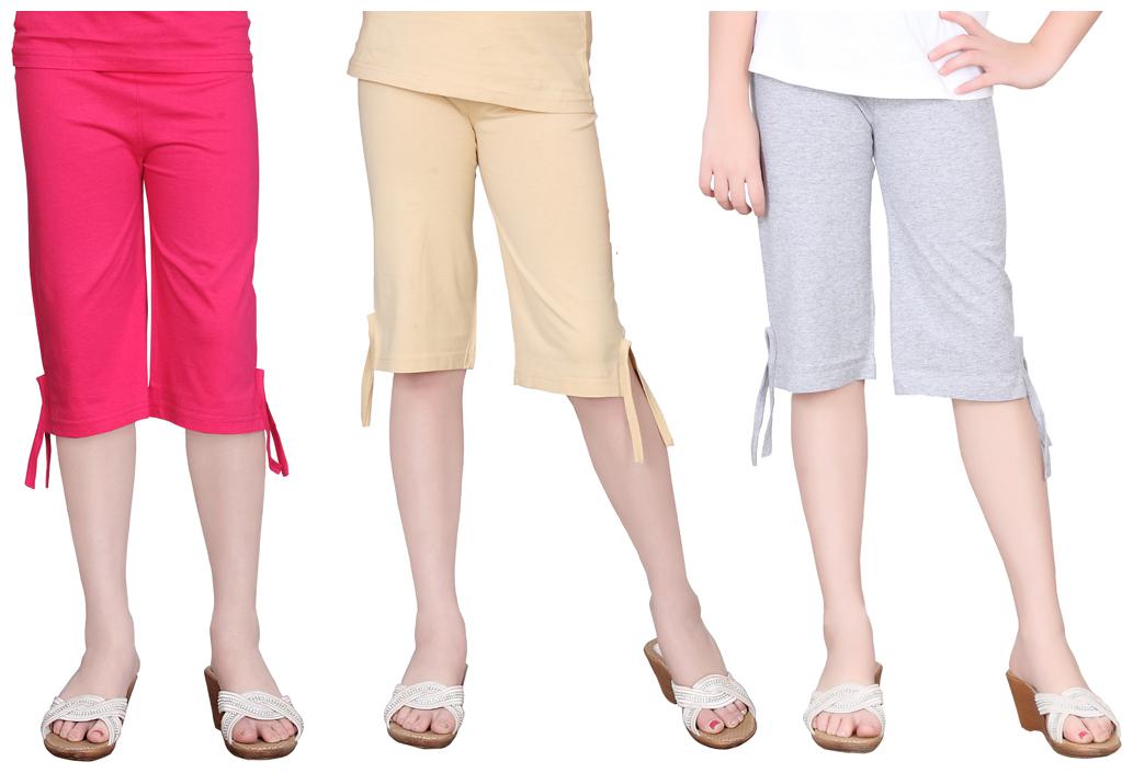 

Sinimini Colorful Plain Capri (10-12 Years)