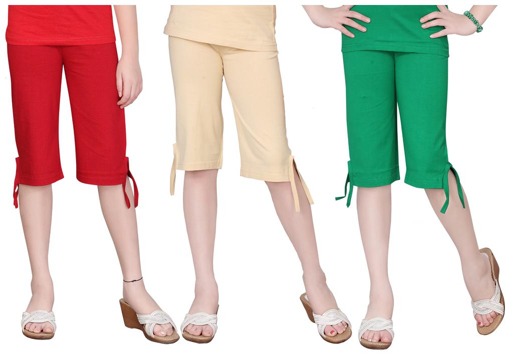 

Sinimini Colorful Plain Capri (10-12 Years)