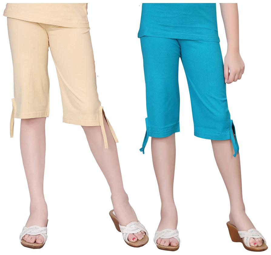 

Sinimini Girls Multicolor Capri (10-12 Years) (Pack Of 2)