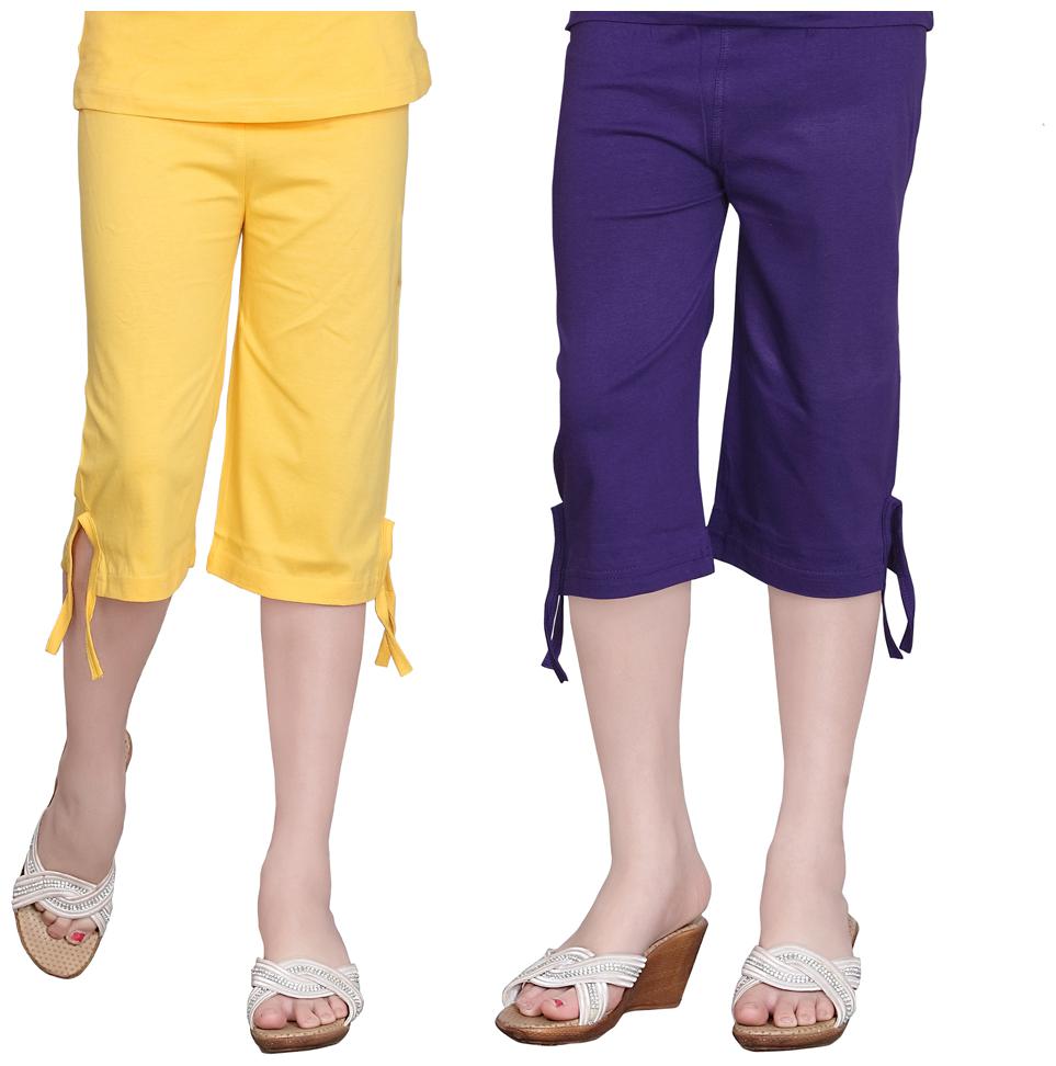 

Sinimini Girls Multicolor Capri (10-12 Years) (Pack Of 2)