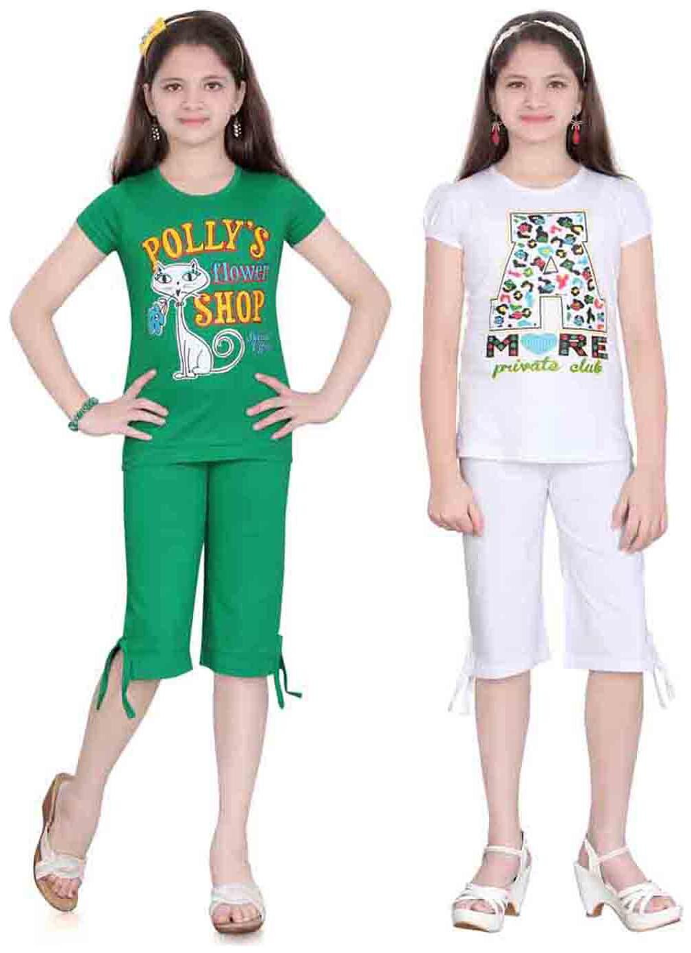 

Sinimini Multi Color Top And Capri Pack Of 2 (2-3 Years)