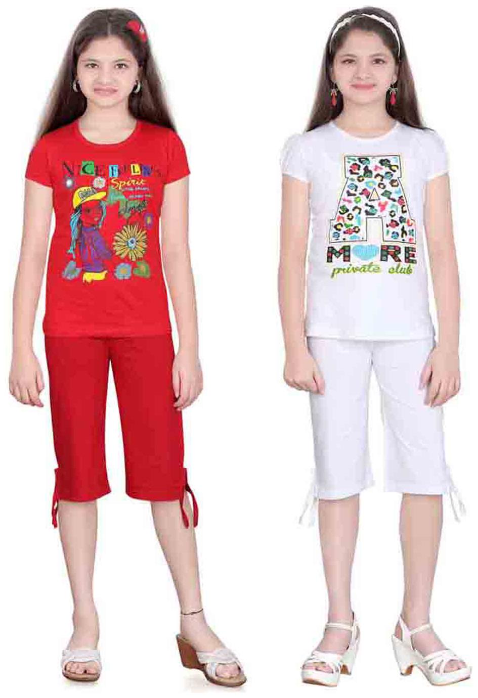 

Sinimini Multi Color Top And Capri Pack Of 2 (2-3 Years)