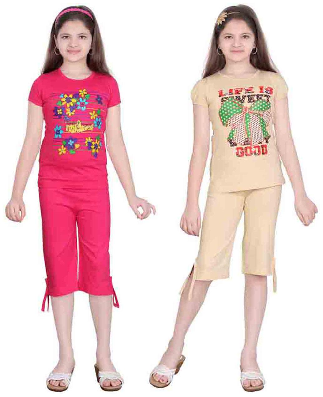 

Sinimini Multi Color Top And Capri Pack Of 2 (12-18 Months)