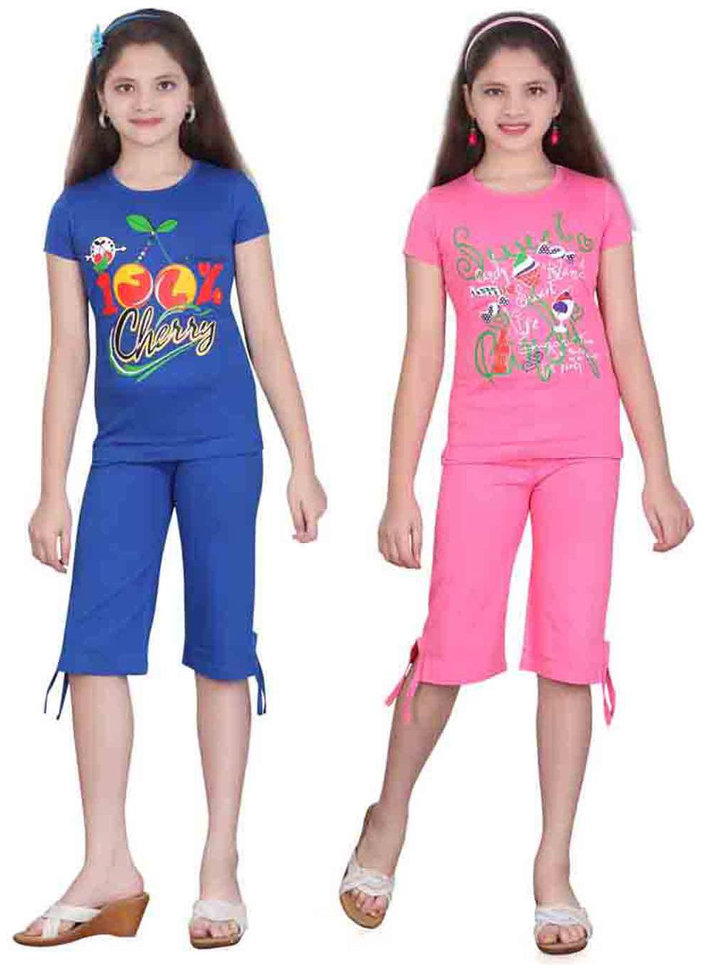 

Sinimini Multi Color Top And Capri Pack Of 2 (2-3 Years)