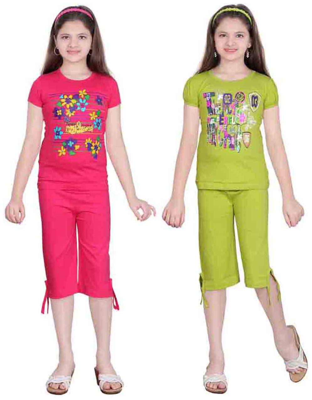 

Sinimini Multi Color Top And Capri Pack Of 2 (2-3 Years)