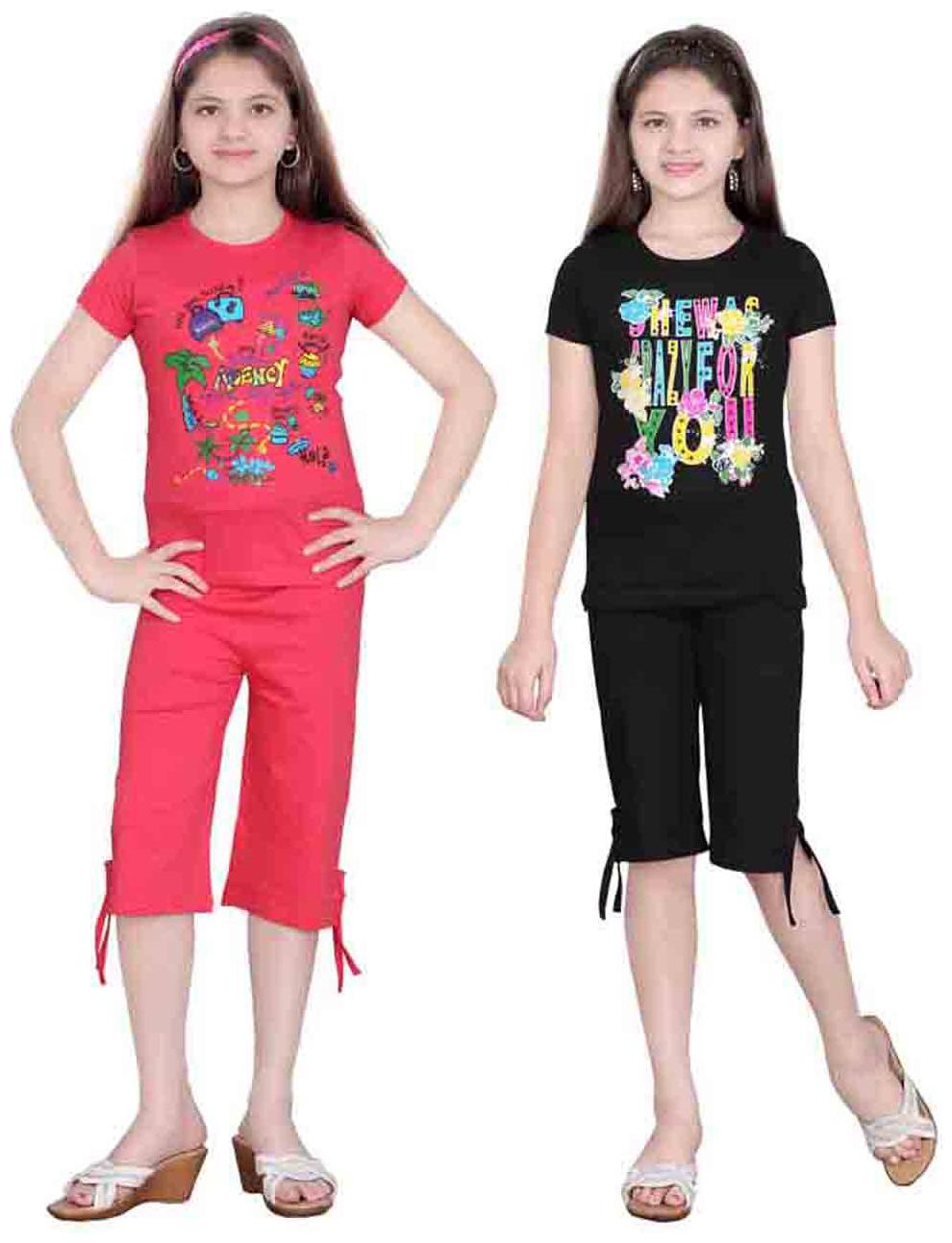 

Sinimini Multi Color Top And Capri Pack Of 2 (18-24 Months)