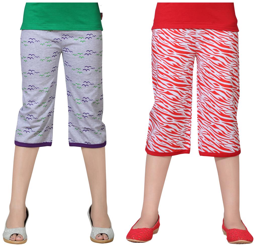 

Sinimini Multicolor Cotton Capri ( Pack Of 2 )
