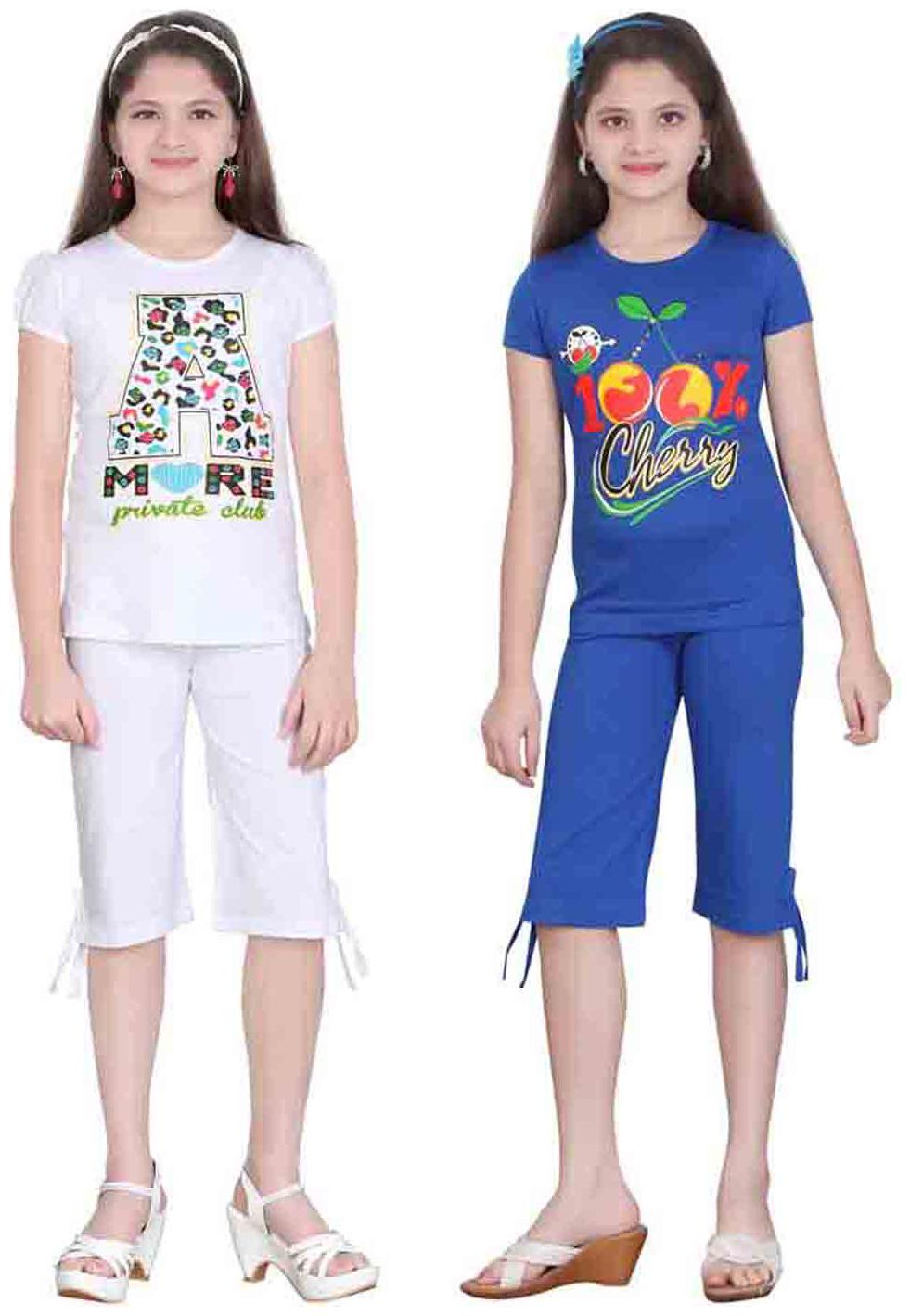 

Sinimini Multi Color Top And Capri Pack Of 2 (16-17 Years)