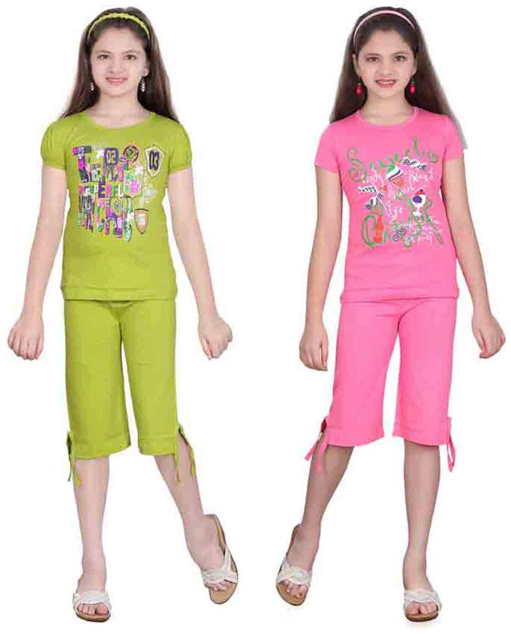 

Sinimini Multi Color Top And Capri Pack Of 2 (9-10 Years)