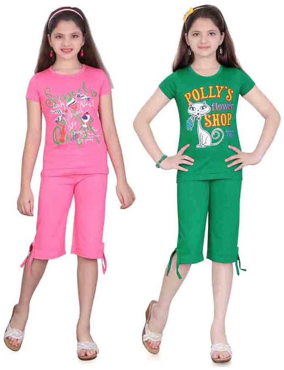 

Sinimini Multi Color Top And Capri Pack Of 2 (16-17 Years)