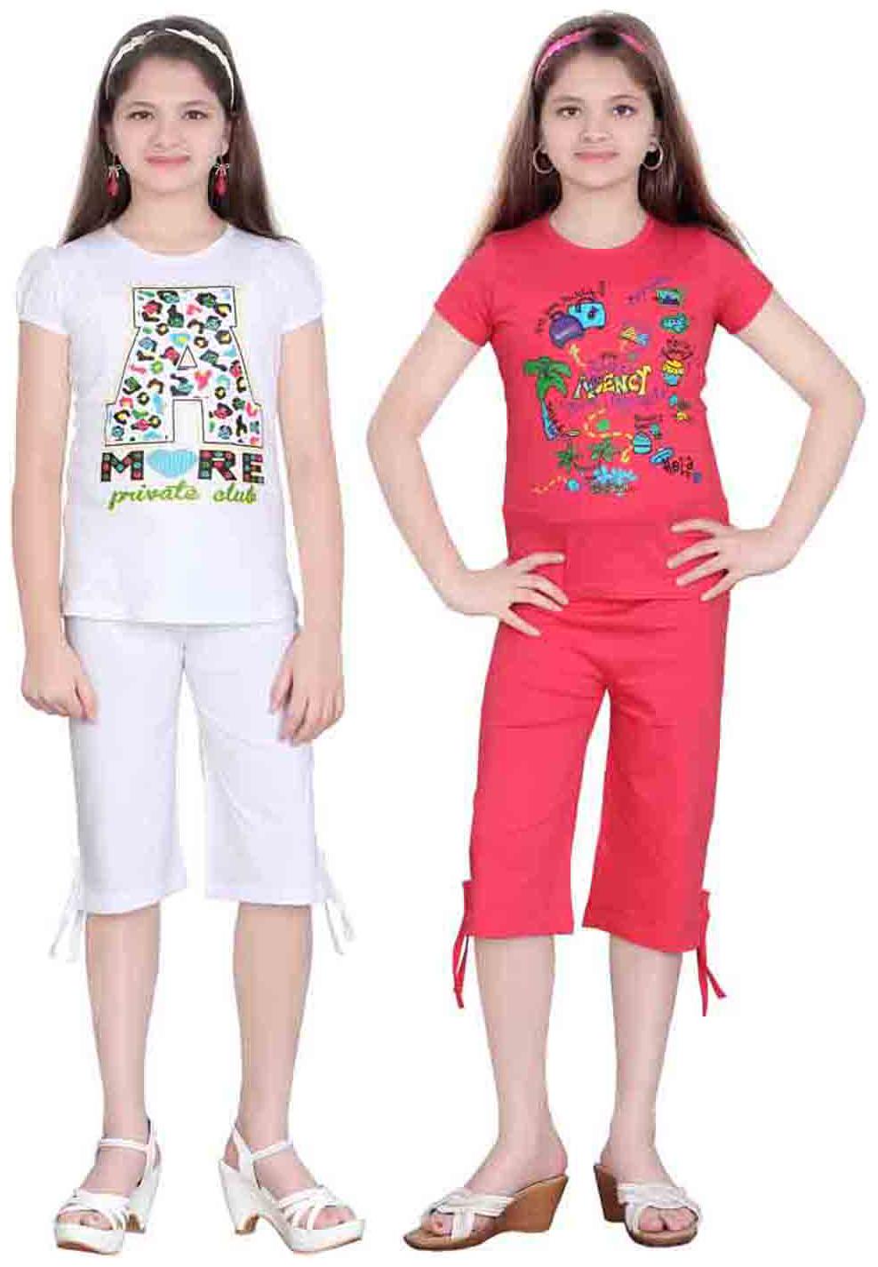 

Sinimini Multi Color Top And Capri Pack Of 2 (18-24 Months)