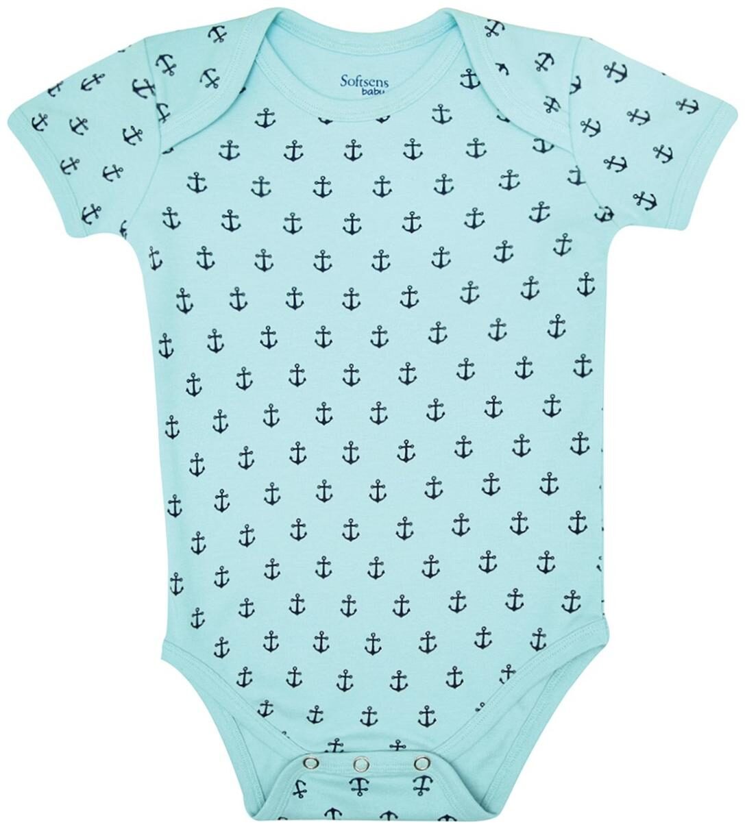 

Softsens Baby boy Cotton Solid Winterwear onesie and romper - Blue