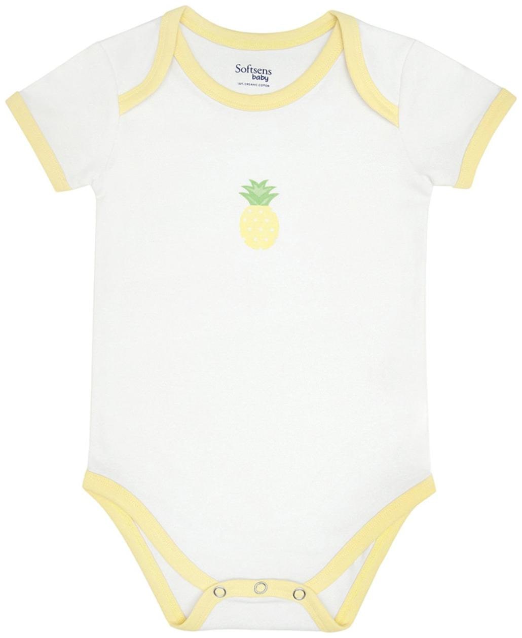 

Softsens Baby boy Cotton Solid Winterwear onesie and romper - Yellow