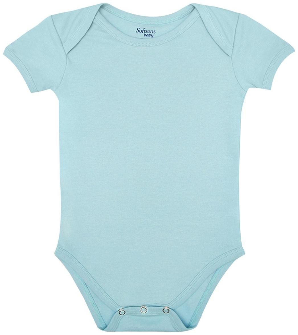 

Softsens Baby boy Cotton Solid Winterwear onesie and romper - Blue
