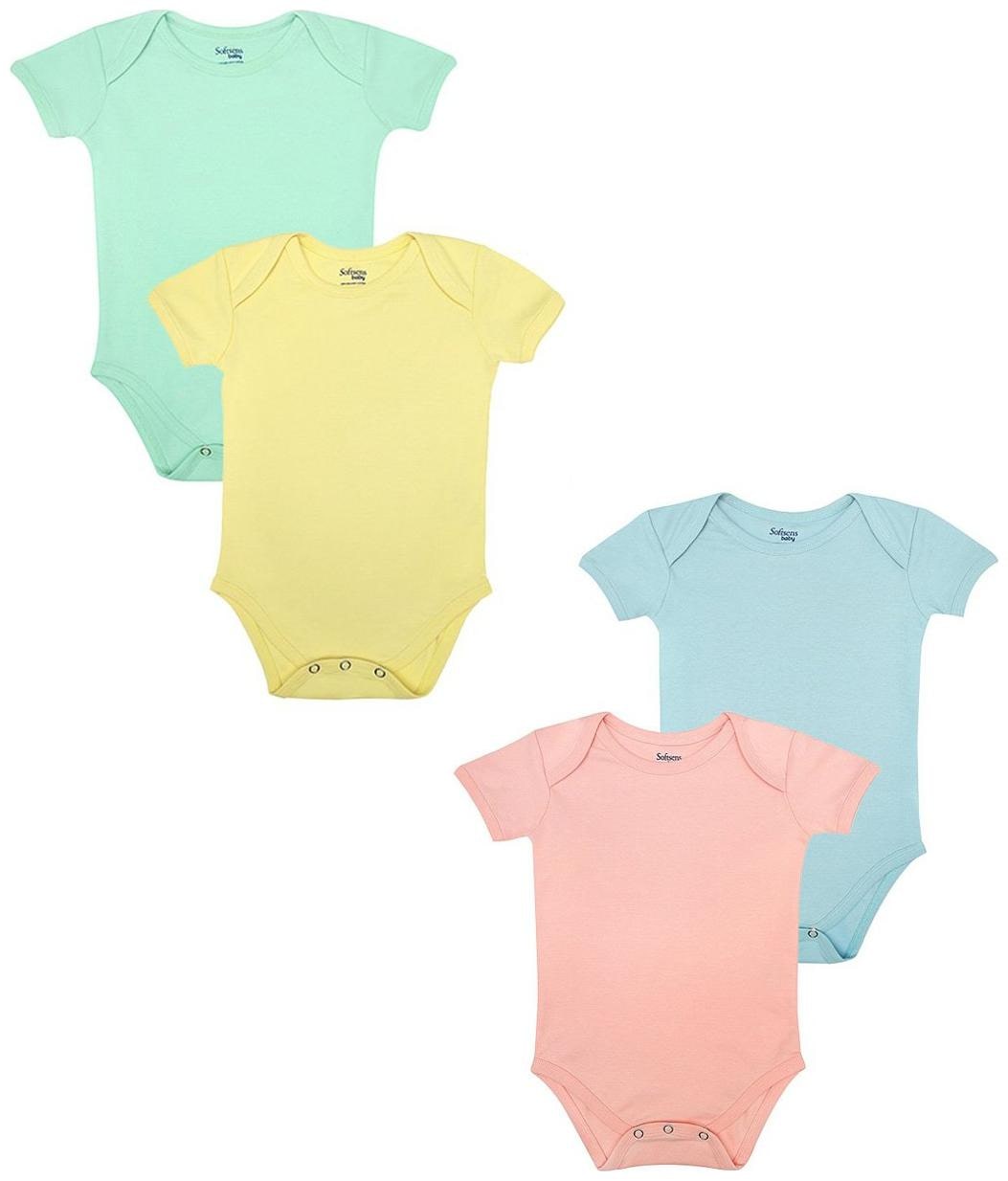 

Softsens Baby boy Cotton Solid Winterwear onesie and romper - Multi